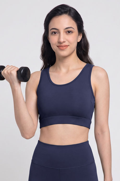 Zelocity Medium Impact Quick Dry Sports Bra - Naval Academy — image 5